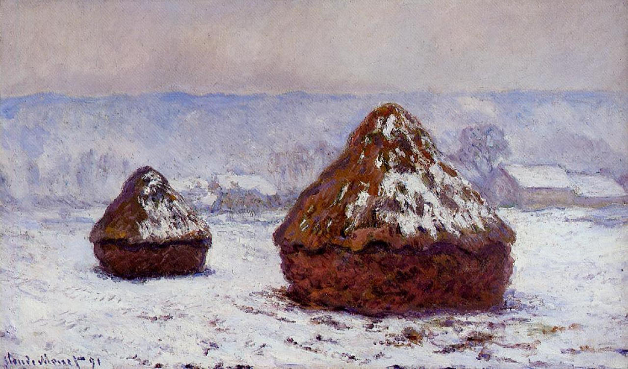 Grainstacks, Snow Effect 1891